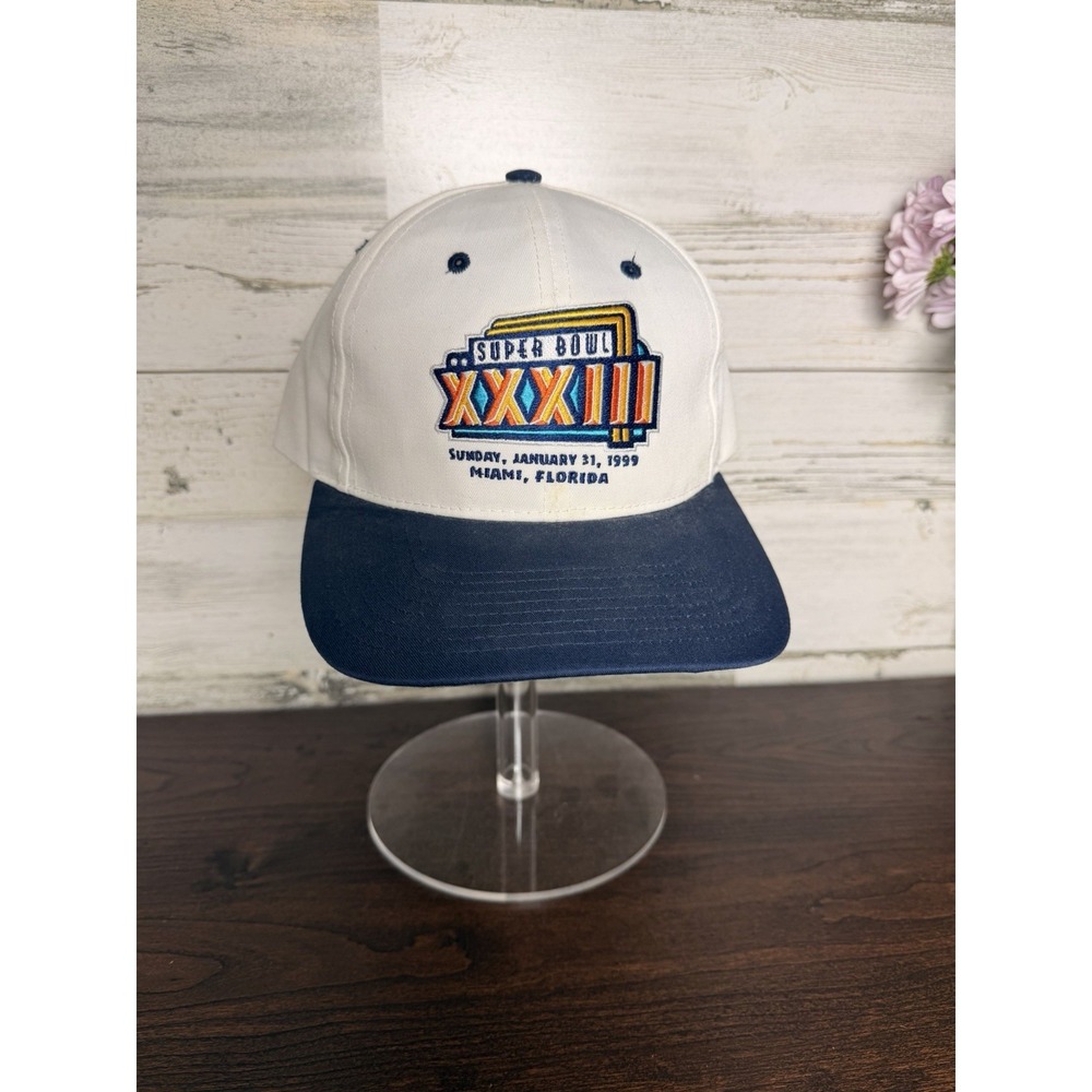 Vintage 1999 Super Bowl XXXIII Hat Denver Broncos Atlanta Falcons NFL Snapback